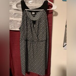 Black and white blouse